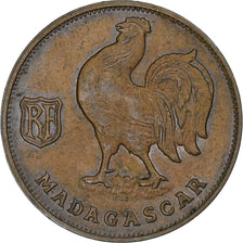 Madagascar, France libre, Franc, 1943, Pretoria, Bronze, SS, KM:2