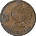 Madagascar, France libre, Franc, 1943, Pretoria, Bronze, SS, KM:2