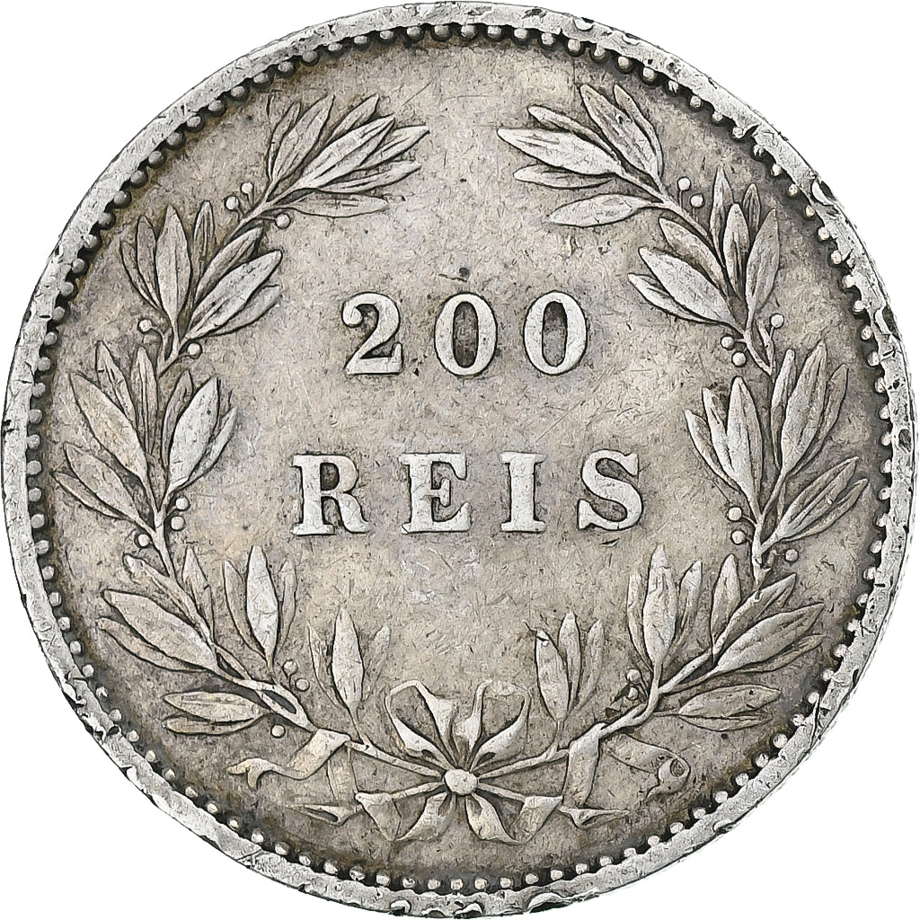 Portugal, Luis I, 200 Reis, 1887, Lisbon, Silver, VF(30-35), KM:512