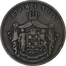 Rumunia, Carol I, 10 Bani, 1867, Heaton, Miedź, EF(40-45)