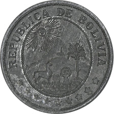 Bolivia, 10 Centavos, 1942, Philadelphia, Zinc, EF(40-45), KM:179a