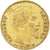 França, Napoleon III, 5 Francs, 1854, Paris, tranche lisse, Dourado, EF(40-45)