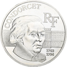 France, 100 Francs, Condorcet, 1998, Monnaie de Paris, BE, Silver, MS(60-62)