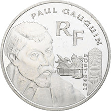 Francia, 1 1/2 Euro, Paul Gauguin, 2003, Monnaie de Paris, BE, EBC+, Plata