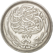 EGYPT, 20 Piastres, 1917, KM #321, EF(40-45), Silver, 40, 27.74