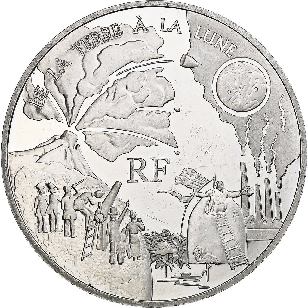 Francia, 1 1/2 Euro, Jules Verne, 2005, Monnaie de Paris, BE, SPL, Argento