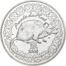 Frankrijk, 1/4 Euro, Année du rat/La Fontaine, 2008, Monnaie de Paris, BE, PR+