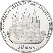France, 10 Euro, Abbaye de Cluny, 2010, Monnaie de Paris, BE, MS(60-62), Silver