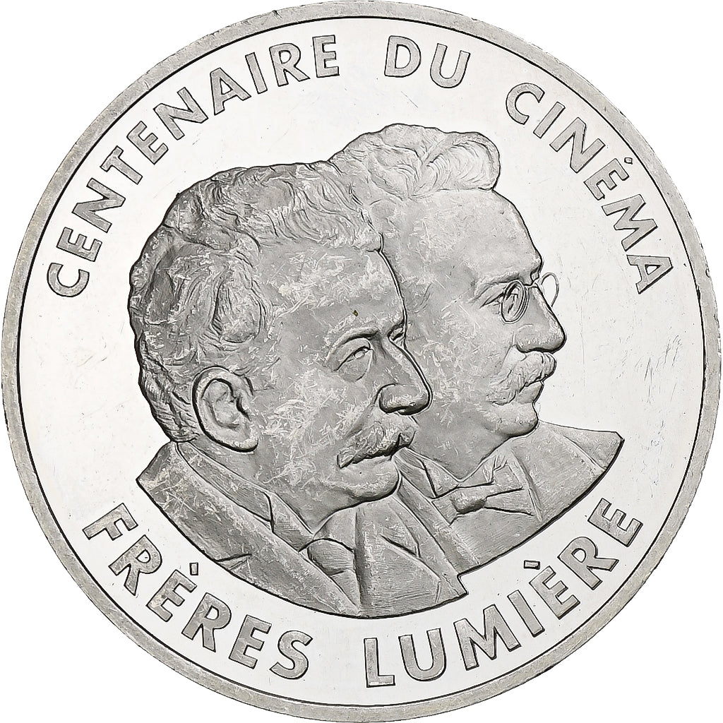 Frankreich, 100 Francs, Frères Lumière, 1995, Monnaie de Paris, BE, Silber