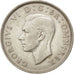 GREAT BRITAIN, Florin, Two Shillings, 1943, KM #855, AU(55-58), Silver, 28.3,...