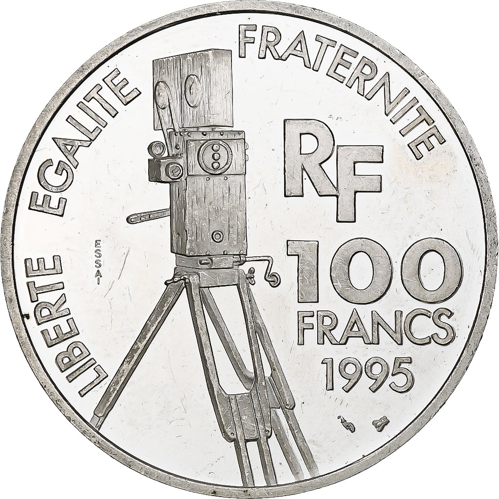 Francia, 100 Francs, Federico Fellini, 1995, Monnaie de Paris, BE, Argento, SPL
