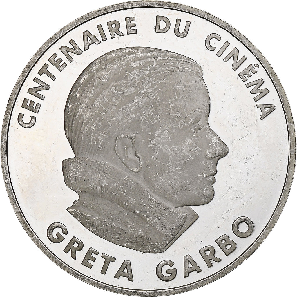 France, 100 Francs, Greta Garbo, 1995, Monnaie de Paris, BE, Silver, MS(60-62)