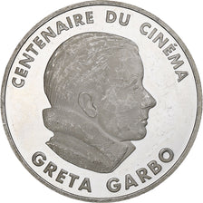 France, 100 Francs, Greta Garbo, 1995, Monnaie de Paris, BE, Silver, MS(60-62)
