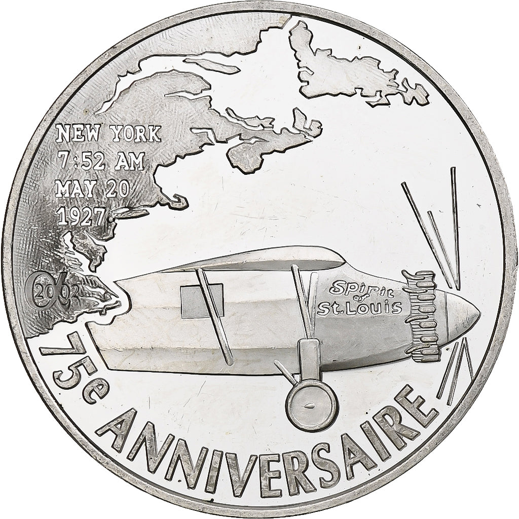 France, 1 1/2 Euro, Traversée de Lindbergh, 2002, Monnaie de Paris, BE