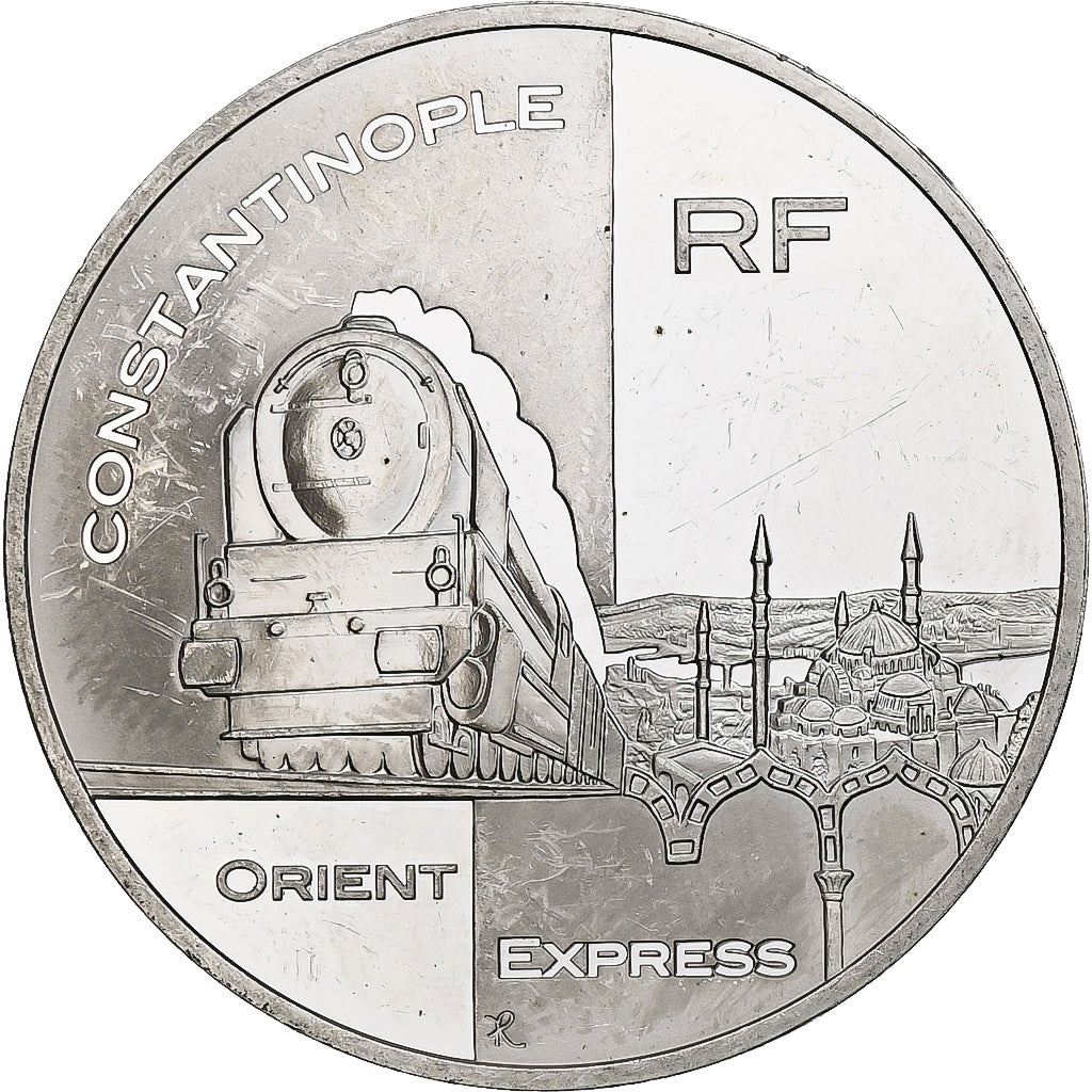 France, 1 1/2 Euro, Orient-Express, 2003, Monnaie de Paris, BE, SUP+, Argent