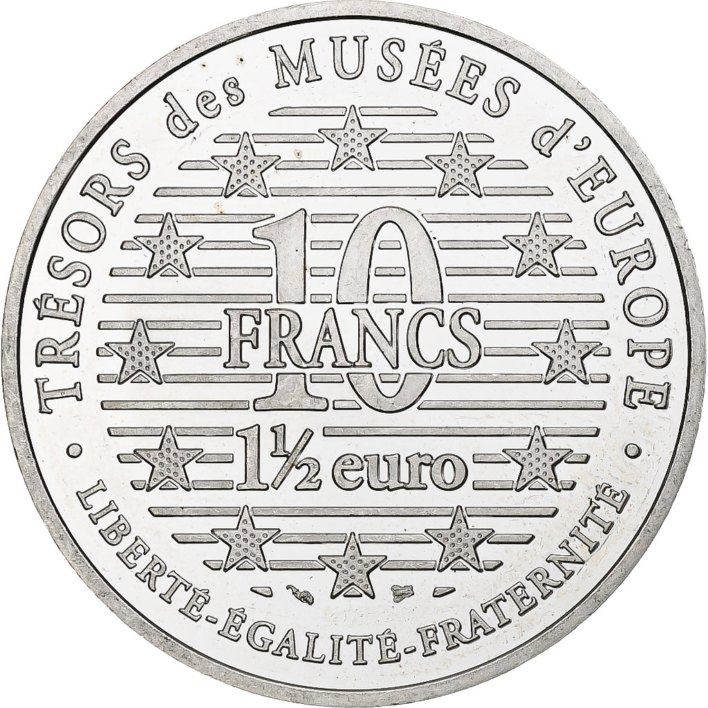 France, 10 Francs / 1 1/2 Euro, La Maja Vestida, 1996, Monnaie de Paris, BE