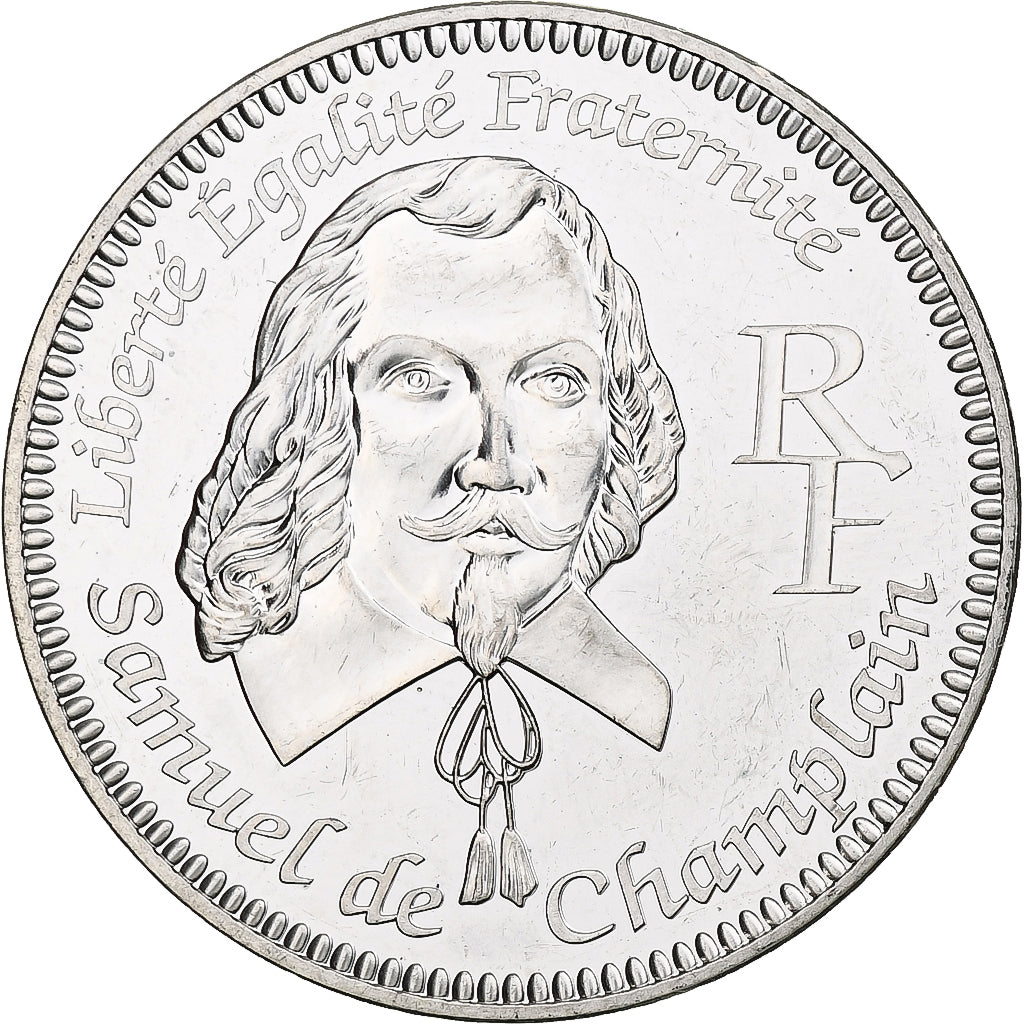 France, 1/4 Euro, Samuel De Champlain, 2004, Monnaie de Paris, BE, MS(60-62)