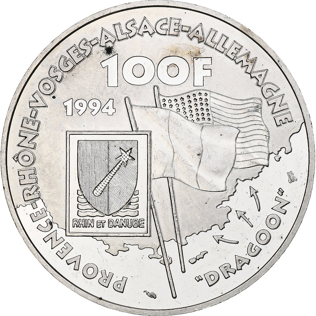 Frankreich, 100 Francs, De Lattre de Tassigny, 1994, Monnaie de Paris, BE