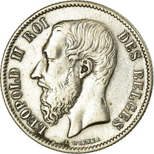Coin, Belgium, Leopold II, 50 Centimes, 1867, EF(40-45), Silver, KM:26