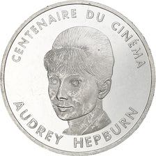 France, 100 Francs, Audrey Hepburn, 1995, Monnaie de Paris, BE, Silver