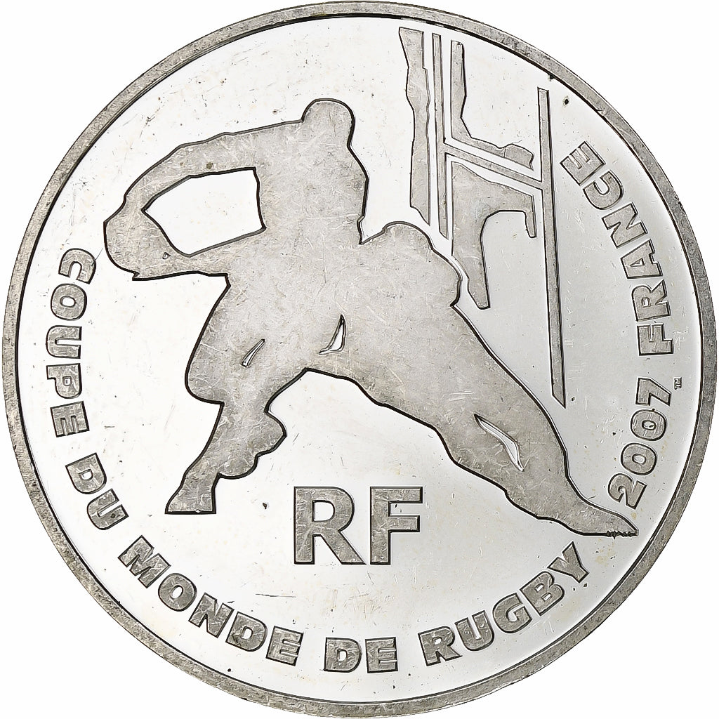 France, 1 1/2 Euro, Coupe du monde de rugby, 2007, Monnaie de Paris, BE, SUP+