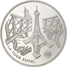 France, 10 Francs, Tour Eiffel, 2001, Monnaie de Paris, BE, Silver, MS(60-62)