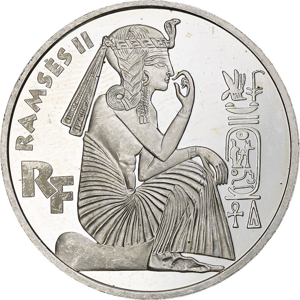 Frankreich, 10 Francs, Ramses II, 1998, Monnaie de Paris, BE, Silber, VZ+