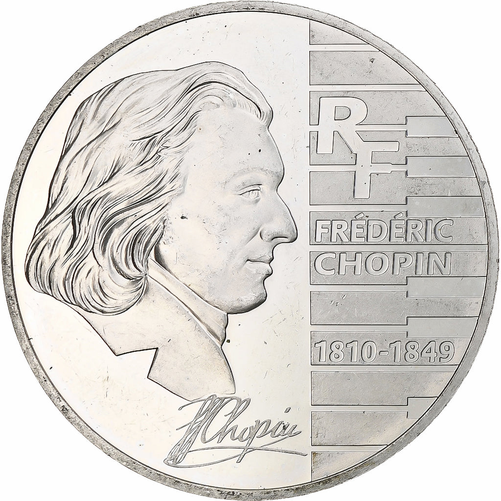 France, 1 1/2 Euro, Frédéric Chopin, 2005, Monnaie de Paris, BE, MS(60-62)