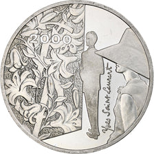 France, 10 Francs, Yves Saint Laurent, 2000, Monnaie de Paris, BE, Silver