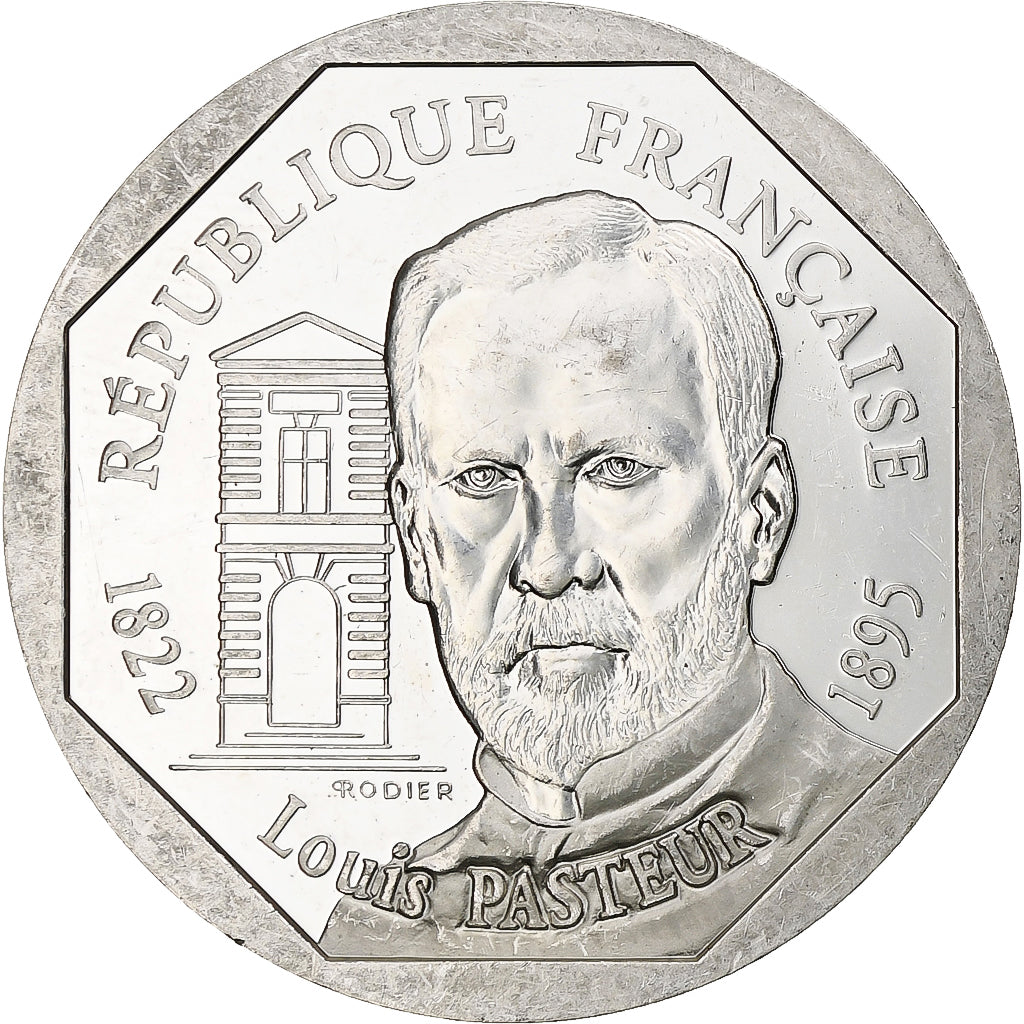 France, 100 Francs, Louis Pasteur, 1995, Monnaie de Paris, BE, Silver
