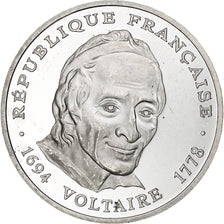 France, 100 Francs, Voltaire, 1994, Monnaie de Paris, BE, Silver, MS(60-62)