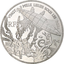 France, 1 1/2 Euro, Jules Verne, 2005, Monnaie de Paris, BE, MS(60-62), Silver