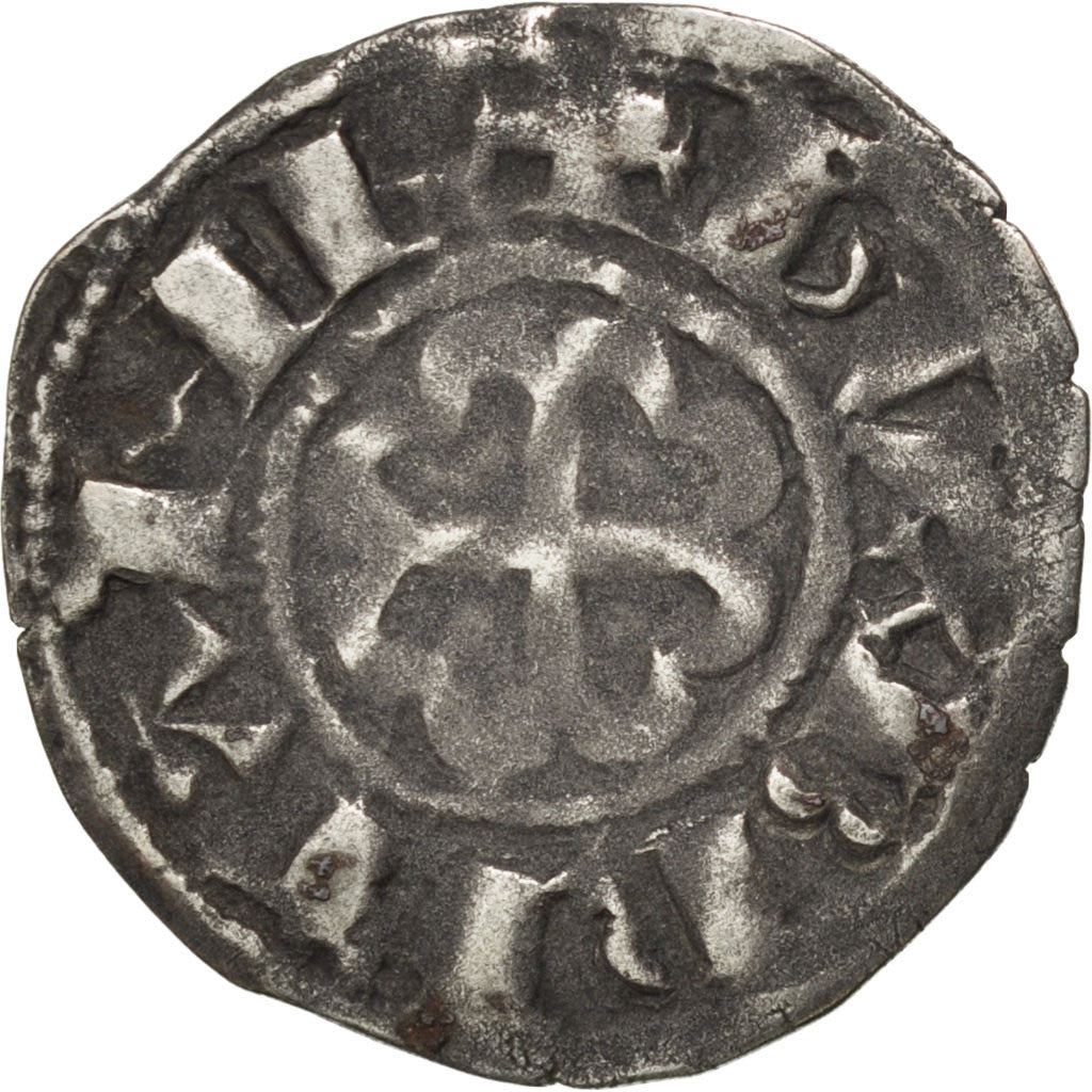 FRANCE, Denarius, Nantes, VF(30-35), Silver, Boudeau #28, 1.15