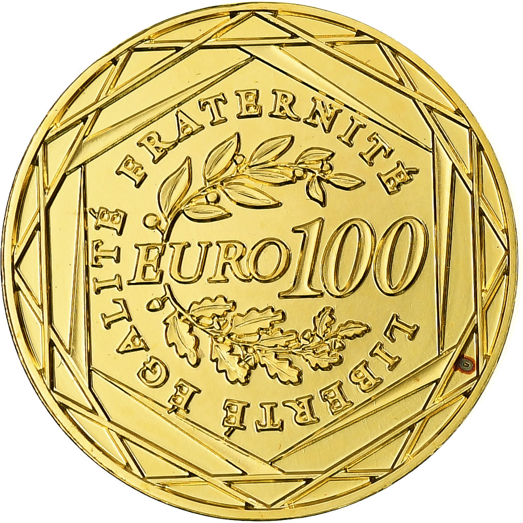 France, Semeuse, 100 Euro, 2008, Monnaie de Paris, BE, FDC, Or, KM:1536