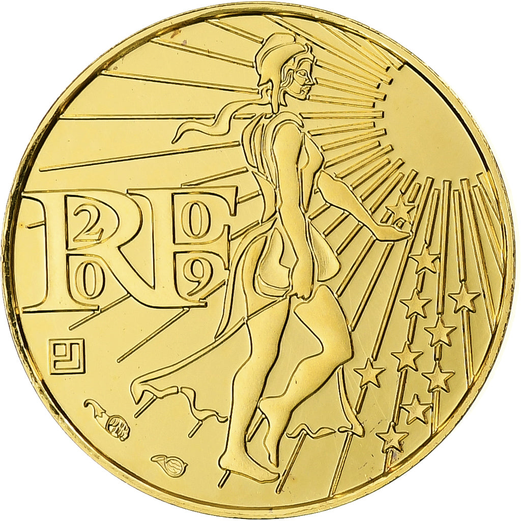 Frankreich, Semeuse, 100 Euro, 2009, Monnaie de Paris, BE, STGL, Gold