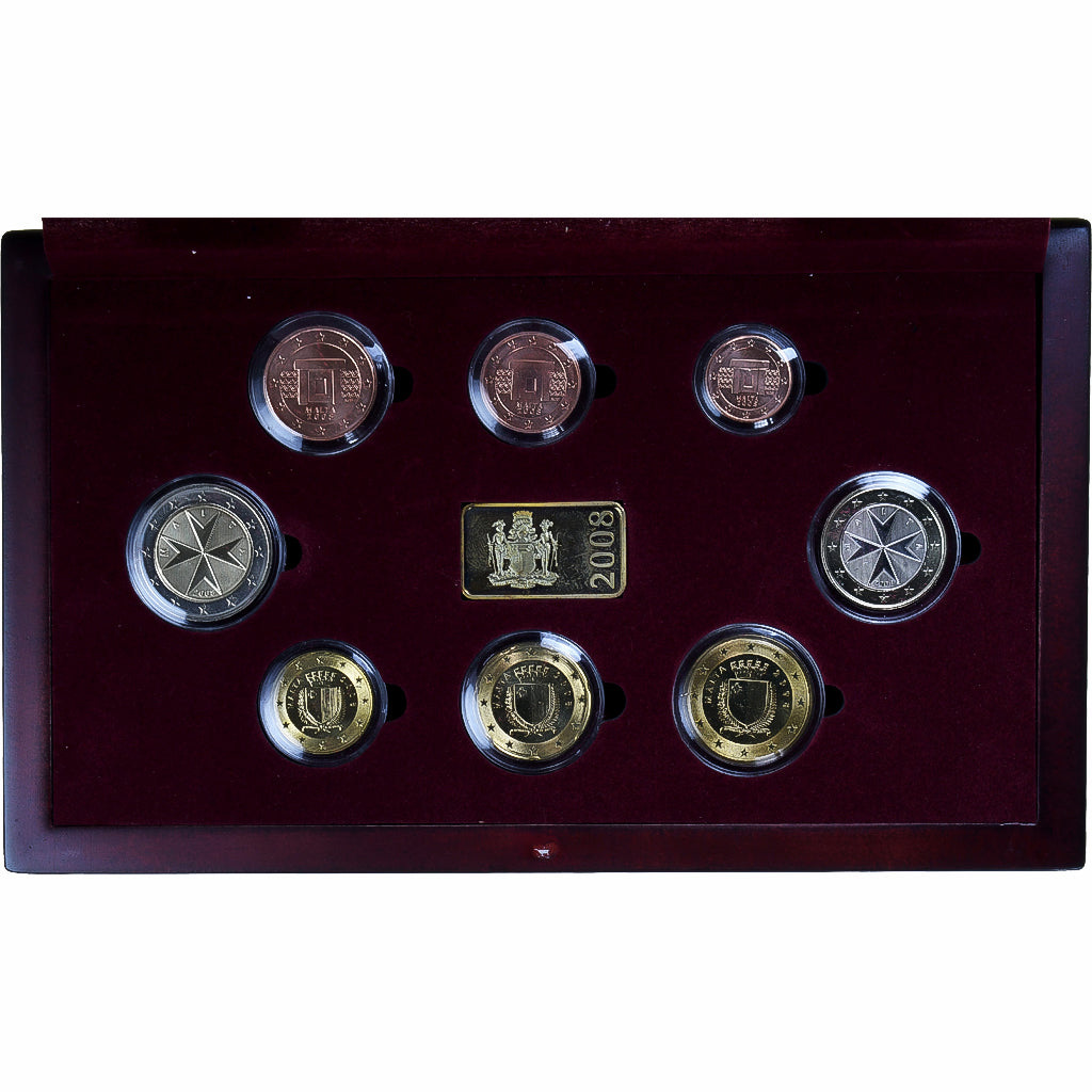 Malta, Coffret 1c. à 2€, 2008, Monnaie de Paris, BU, MS(65-70)