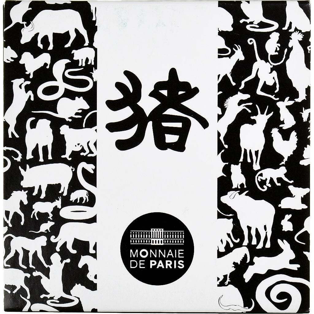 France, Année du Cochon, 20 Euro, 2019, Monnaie de Paris, BE, FDC, Argent