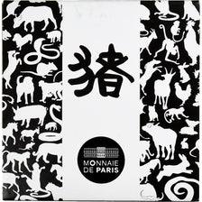 France, Année du Cochon, 20 Euro, 2019, Monnaie de Paris, BE, FDC, Argent