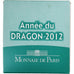 Francia, 10 Euro, Année du Dragon/La Fontaine, 2012, Monnaie de Paris, BE, FDC