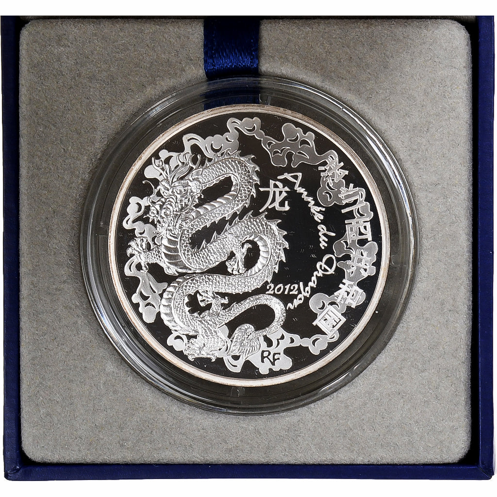 Francia, 10 Euro, Année du Dragon/La Fontaine, 2012, Monnaie de Paris, BE, FDC