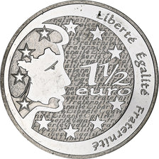 France, Semeuse, 1 1/2 Euro, 2004, Monnaie de Paris, BE, MS(60-62), Silver
