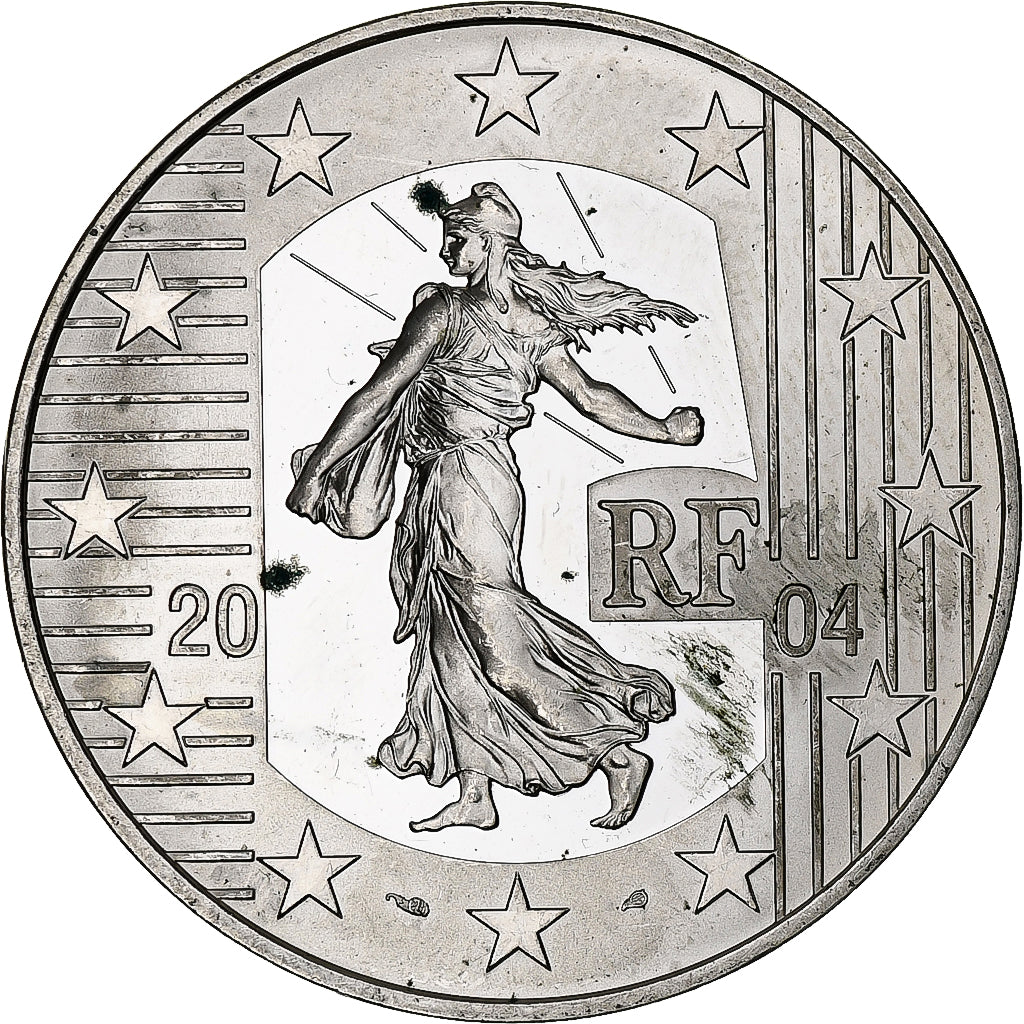 France, Semeuse, 1 1/2 Euro, 2004, Monnaie de Paris, BE, MS(60-62), Silver