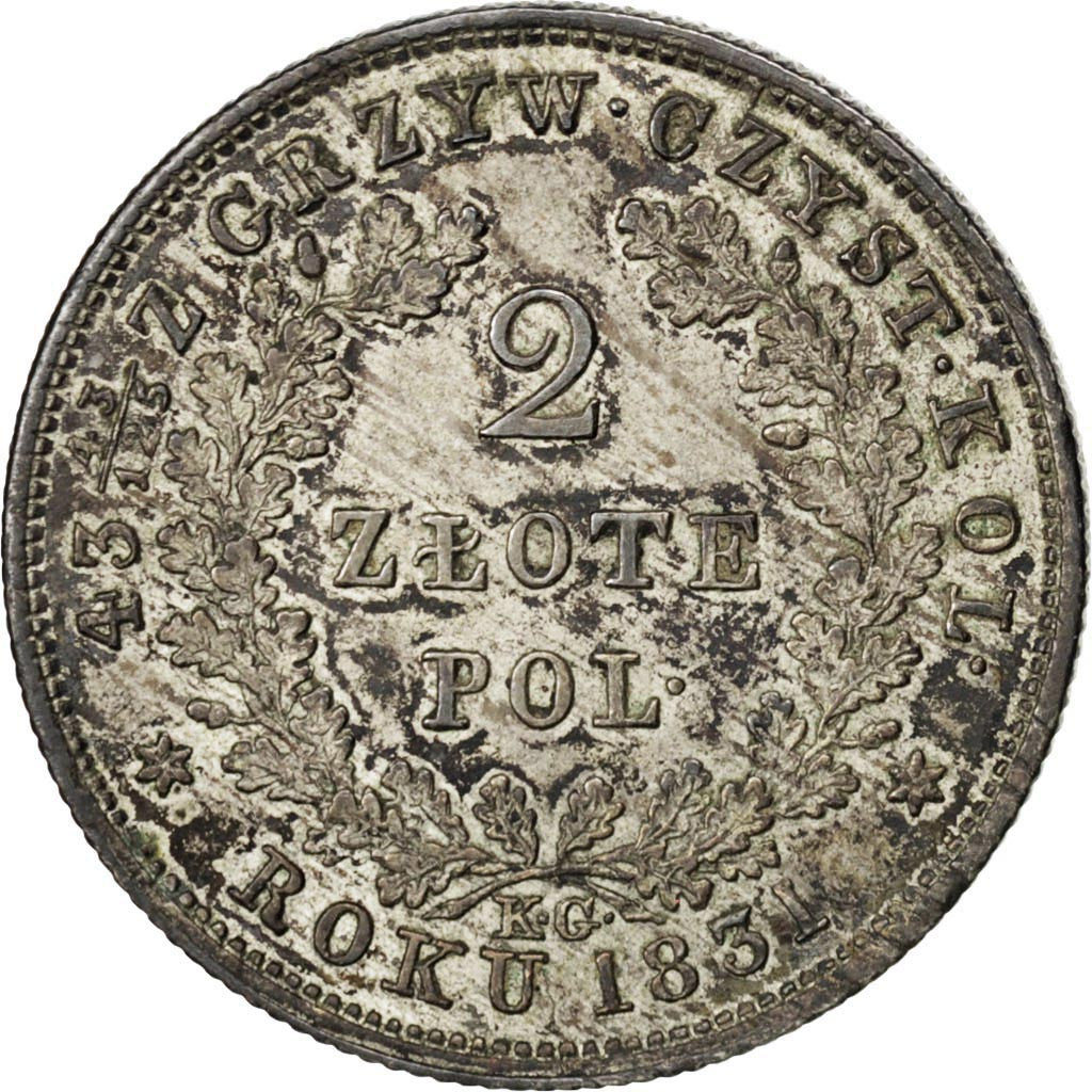 Poland, Nicholas I, 2 Zlote, 1831, Warsaw, KM:123, PCGS AU55