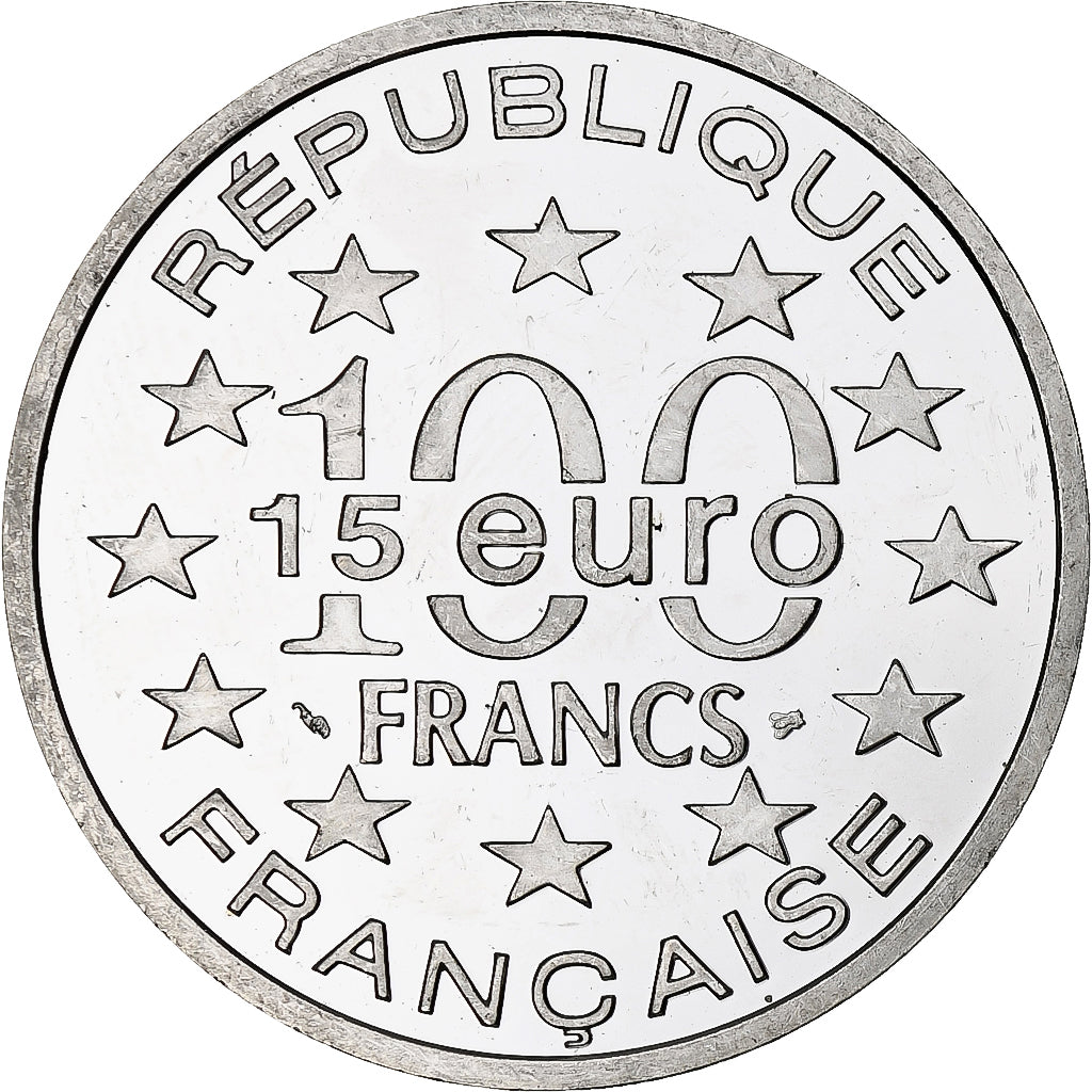 France, 100 Francs-15 Euro, Magere Brug, Amsterdam, 1996, Monnaie de Paris, BE