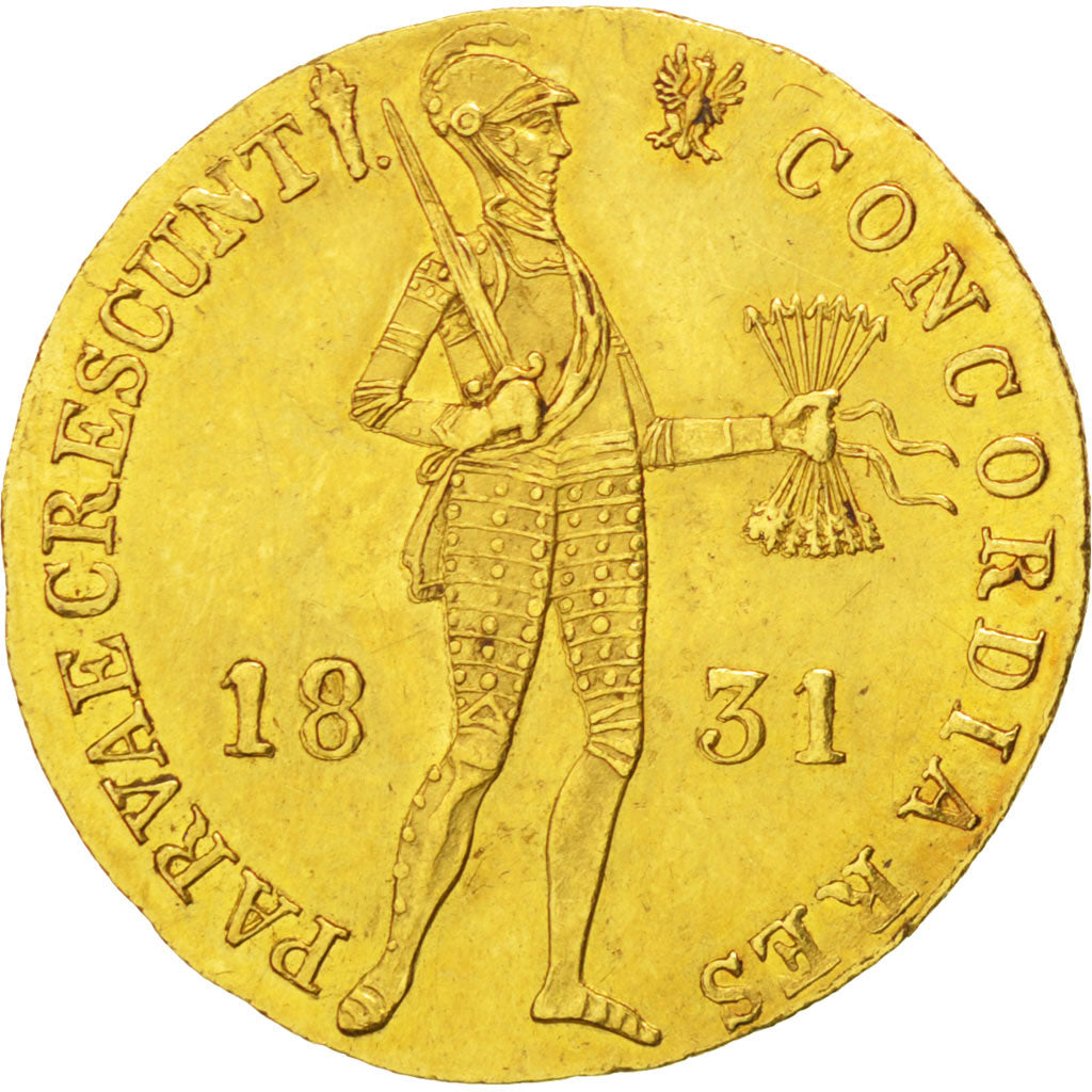 POLAND, Dukat, 1831, Varsovie, KM #125, MS(60-62), Gold, 21.4, 3.49
