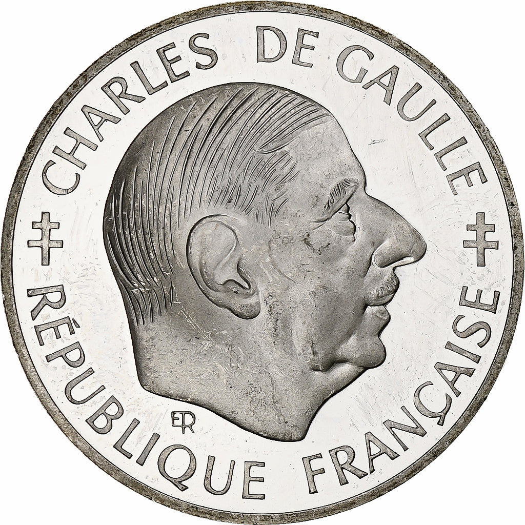Francia, Franc, Charles De Gaulle, 1988, Monnaie de Paris, BE, Argento, SPL