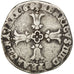 FRANCE, 1/4 Ecu, 1608, Bayonne, VF(30-35), Silver, Sombart #4686, 9.13