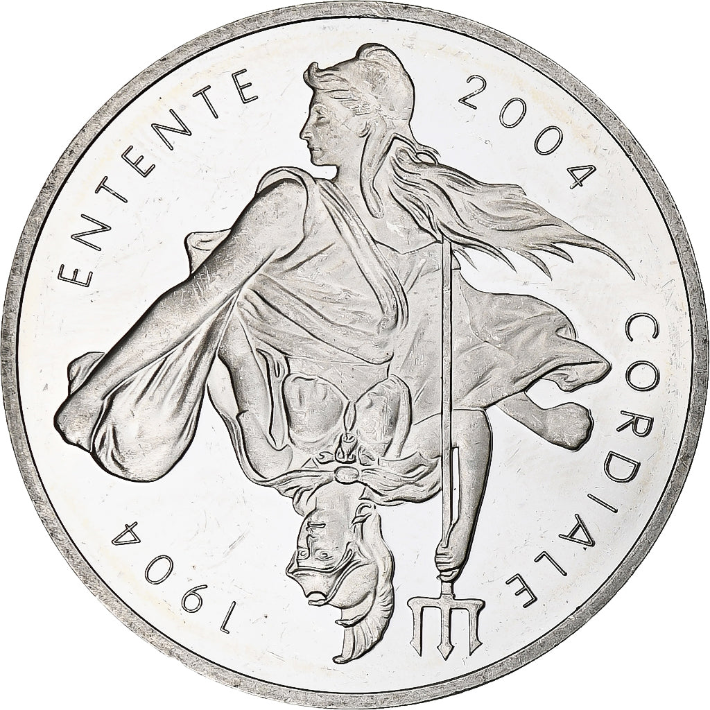 Frankreich, 1 1/2 Euro, Entente cordiale, 2004, Monnaie de Paris, BE, VZ+