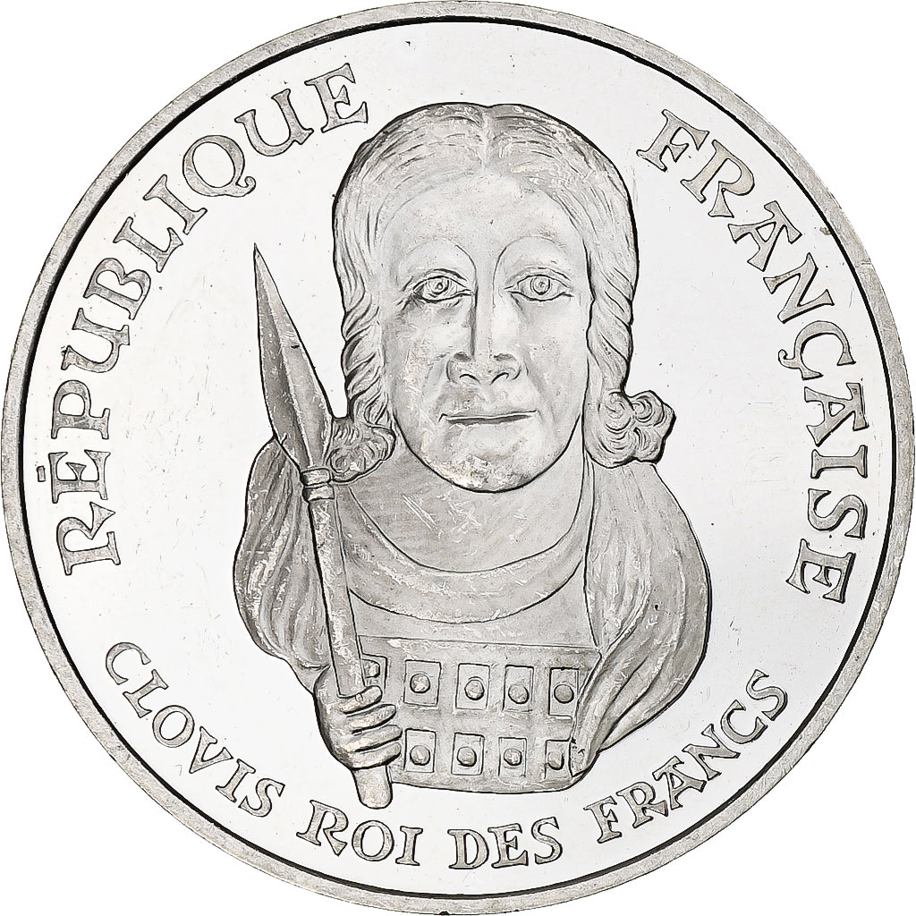 France, 100 Francs, Clovis, 1996, Monnaie de Paris, BE, Silver, MS(60-62)