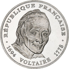 France, 100 Francs, Voltaire, 1994, Monnaie de Paris, BE, Silver, MS(60-62)